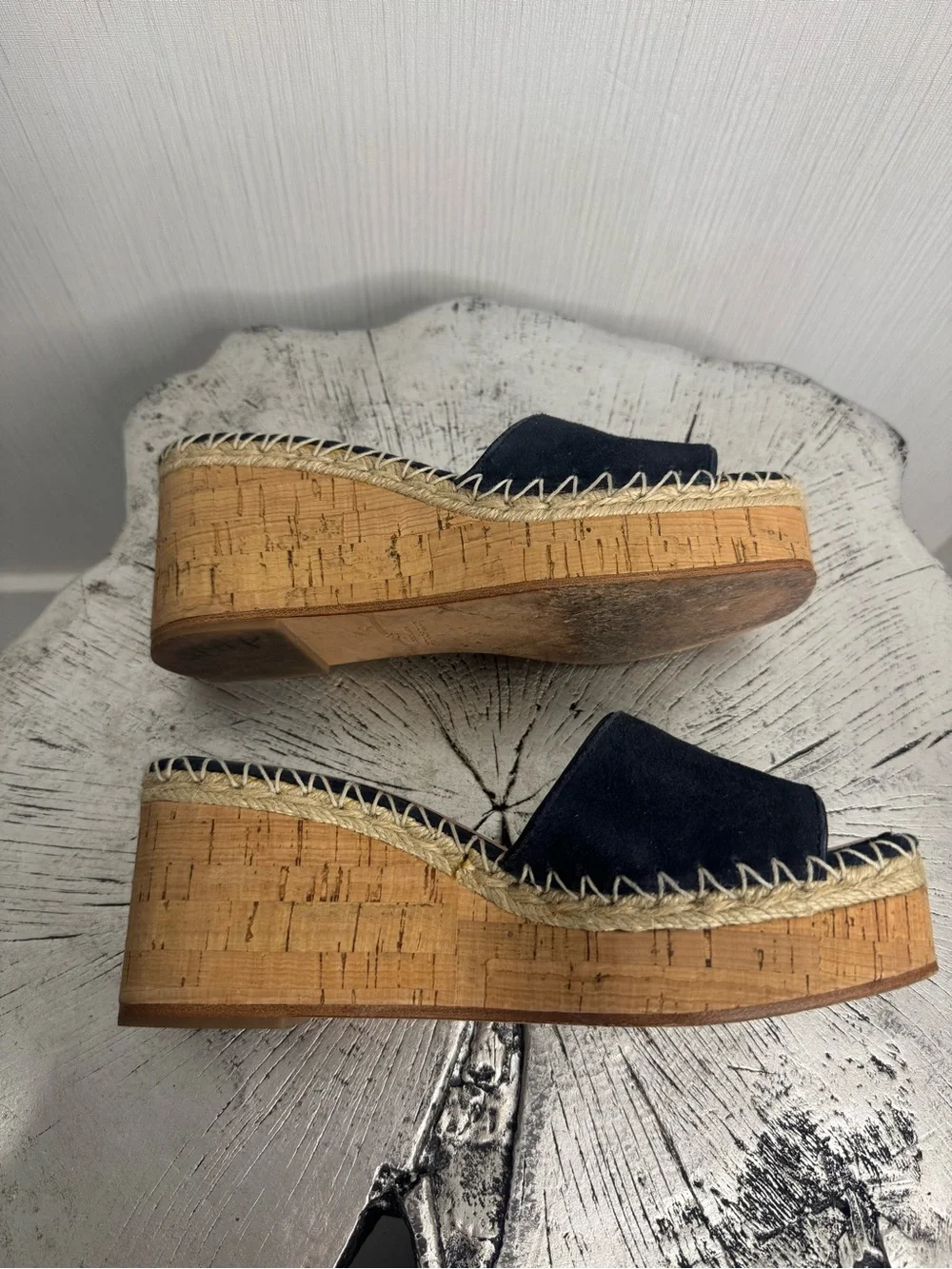 Kate Spade Cosette Shoes. Navy Wedges. Size 6.